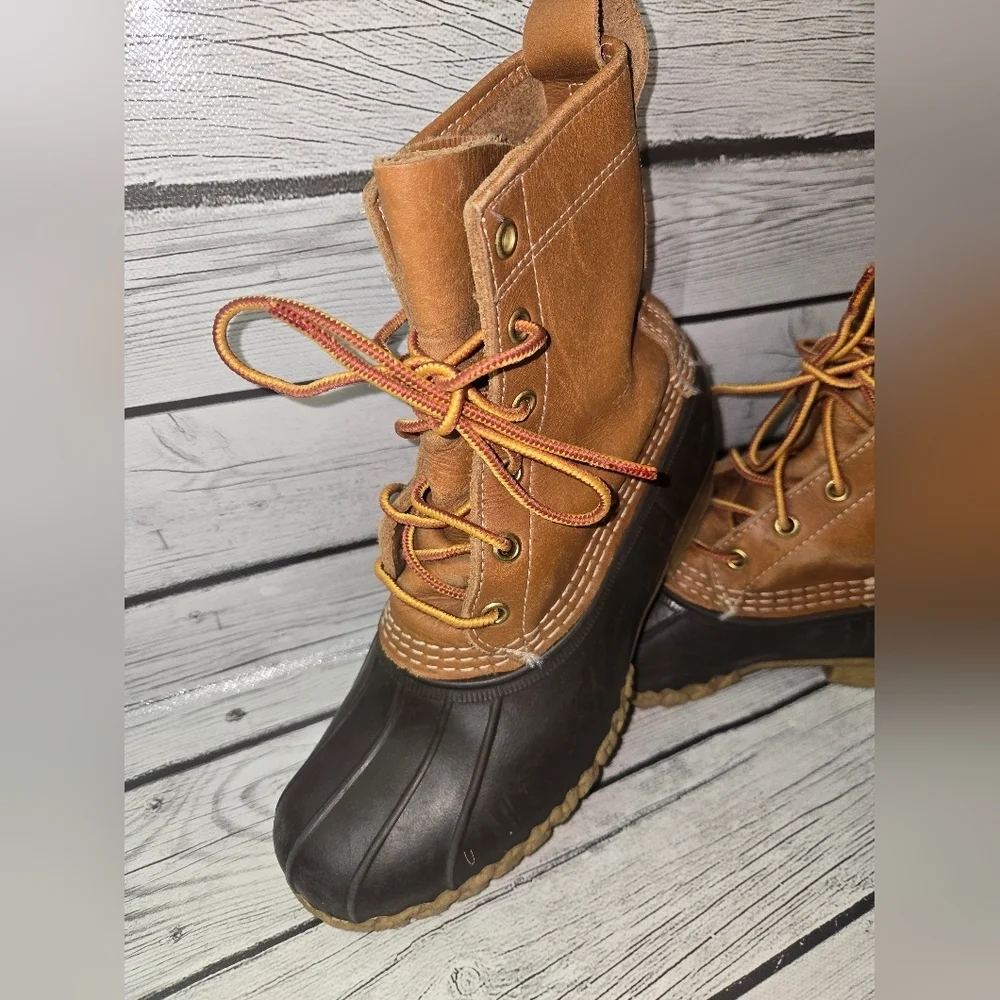 Vintage L.L. Bean 6” Bean Boots Duck Boots Womans Size 8 Made In Maine USA